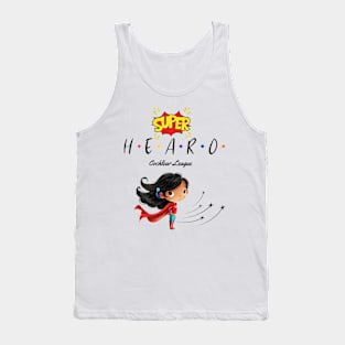 Super Hearo | Cochlear Implant | Hearing Loss | Deaf Tank Top